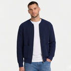 Men's Knit Cardigan Zip Ribbed Regular Fit