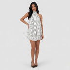 Women's Mini Dress Halter Neck Polka Dot