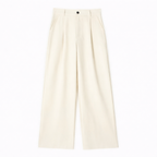 Women's High-Waist Trousers Pleated Wide-Leg Tailored Fit