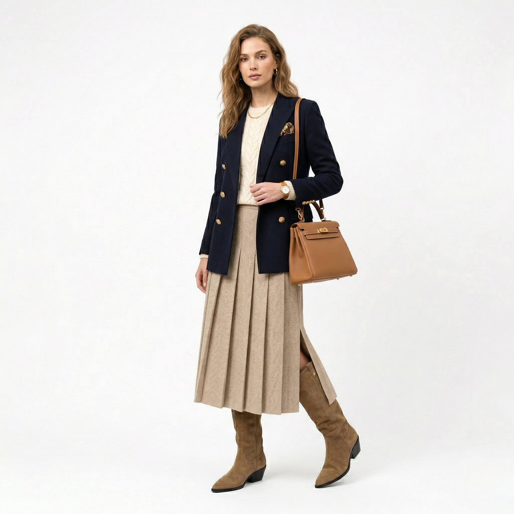 Women’s Knee High Boots Comfortable Leather Daily Wear