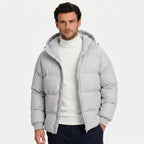Men's Puffer Jacket Hood Zip-Up Regular Fit