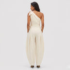 Women's Jumpsuit Dress Tie Waist Leg Relaxed Fit