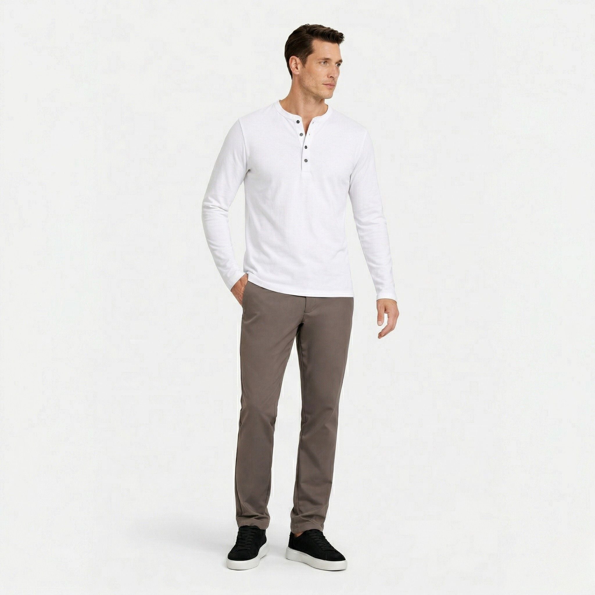 Monterelle | Men’s Long Sleeve Cotton T-Shirt Classic Casual Wear