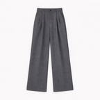 Women's High-Waist Trousers Pleated Wide-Leg Tailored Fit