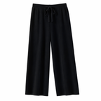 Women's Knitted Trousers Drawstring Wide-Leg Fit