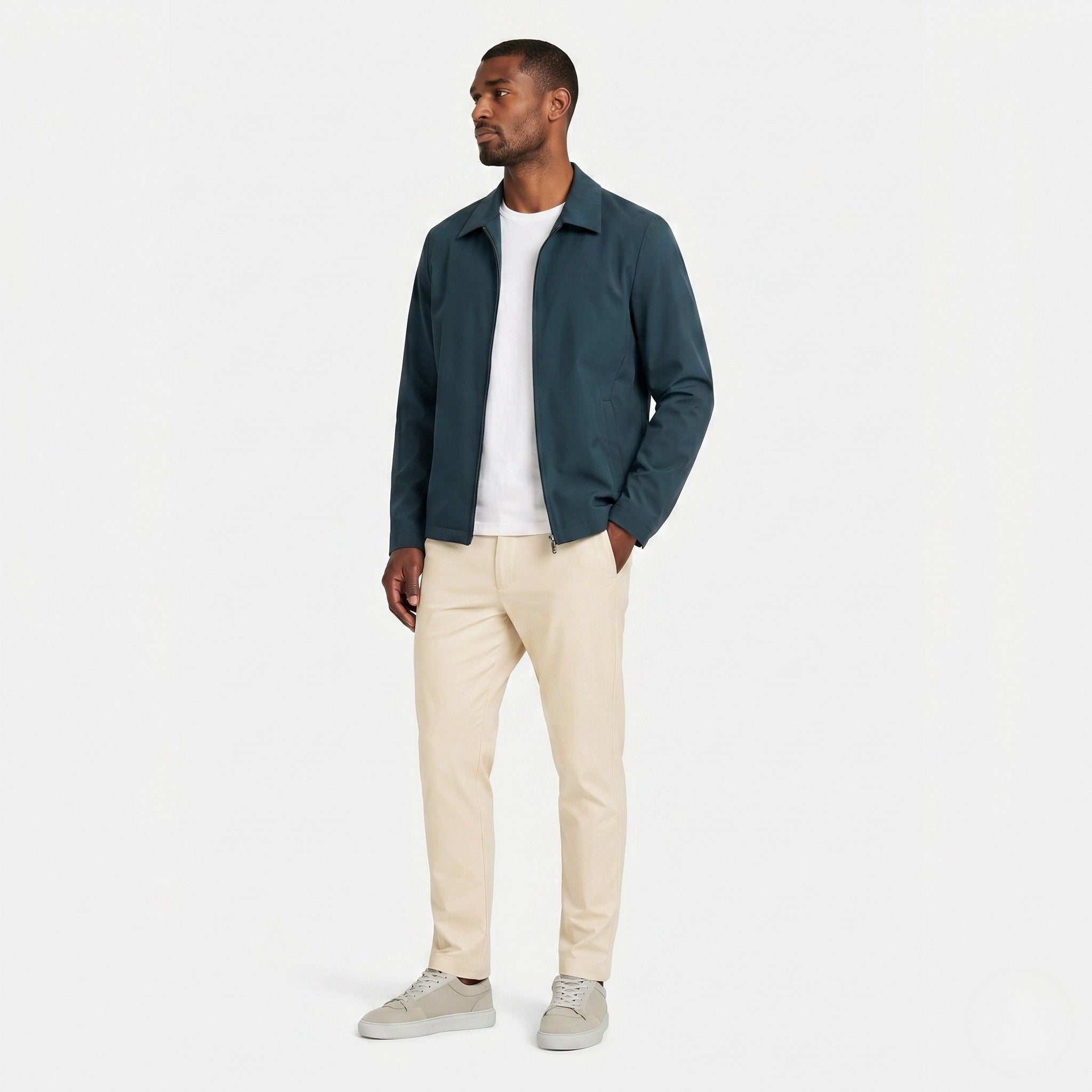 Monterelle | Classic Lapel Jacket Men Full Zip Smart Casual Fit