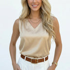 Monterelle | Women’s Satin Blouse Elegant Silky Top Smart Casual Wear