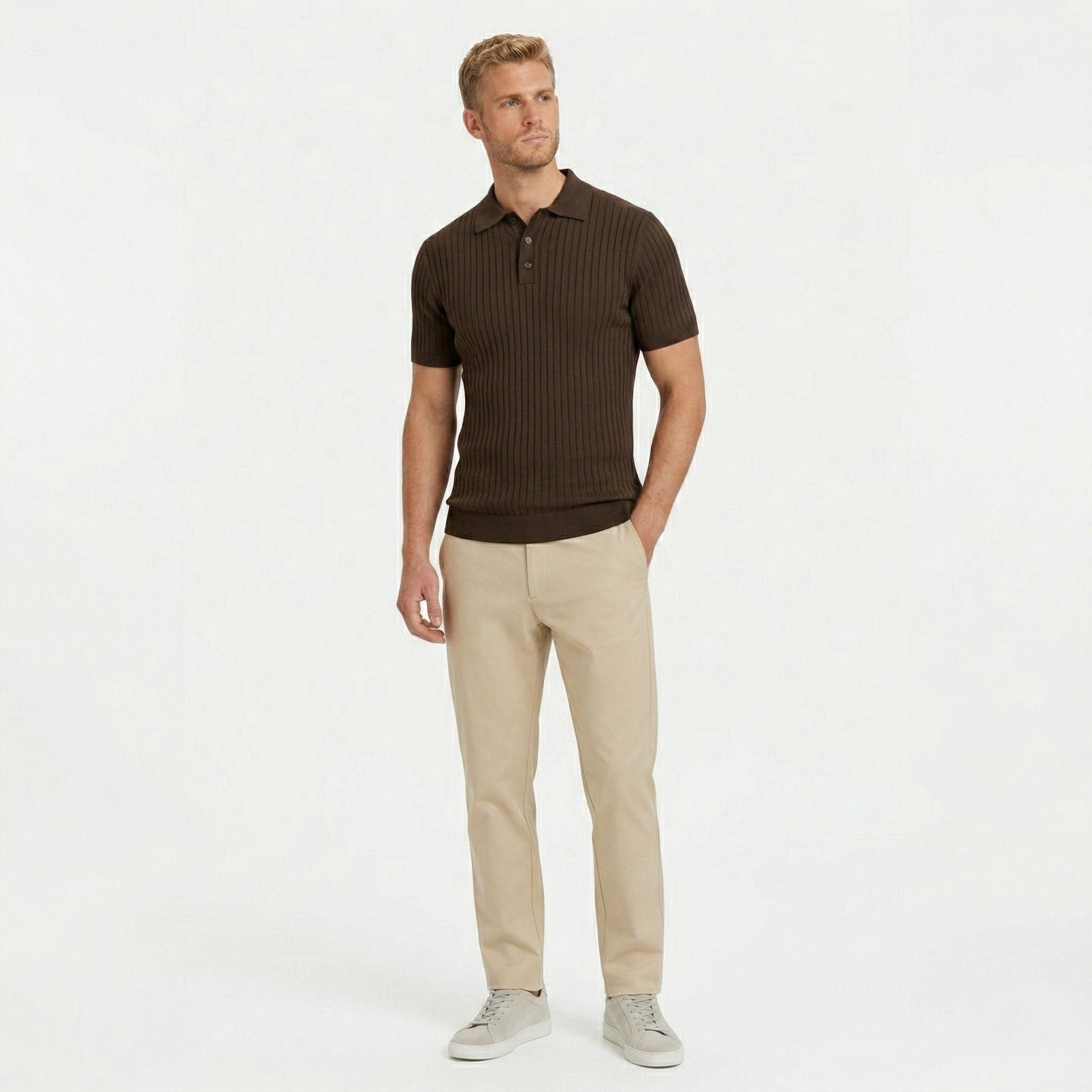 Monterelle | Men’s Cotton Knit Polo Shirt Soft Comfortable Daily Wear