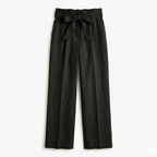 Women's Linen Trousers Tie-Belt Wide-Leg Fit