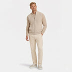 Men's Knit Cardigan Ribbed Zip Regular Fit