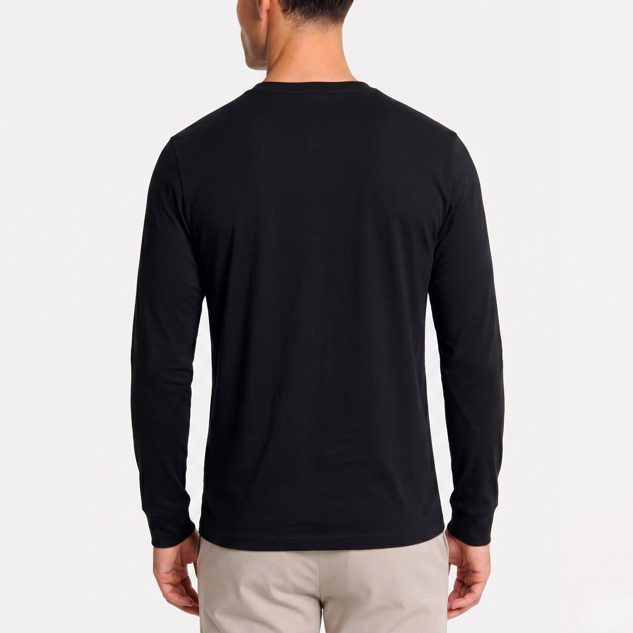 Men's Crew Neck T-Shirt Long Sleeve Regular Fit