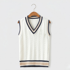Monterelle | Men's Classic Wool Sweater Vest V Neck Business Casual Knit