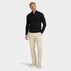 Men's Knit Jumper Quarter-Zip Funnel Neck Regular Fit
