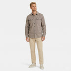Men's Long Sleeve Overshirt Snap-Button Regular Fit