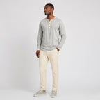 Men's Henley Shirt Long Sleeve Regular Fit