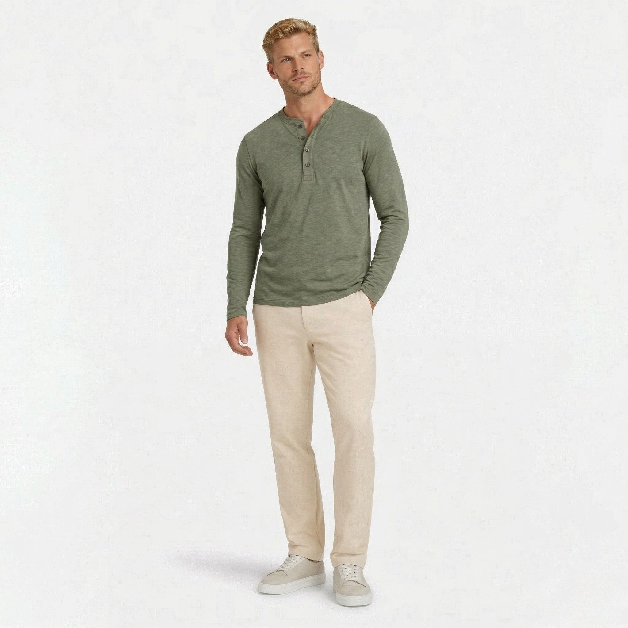 Monterelle | Men’s Long Sleeve Cotton T-Shirt Classic Casual Wear