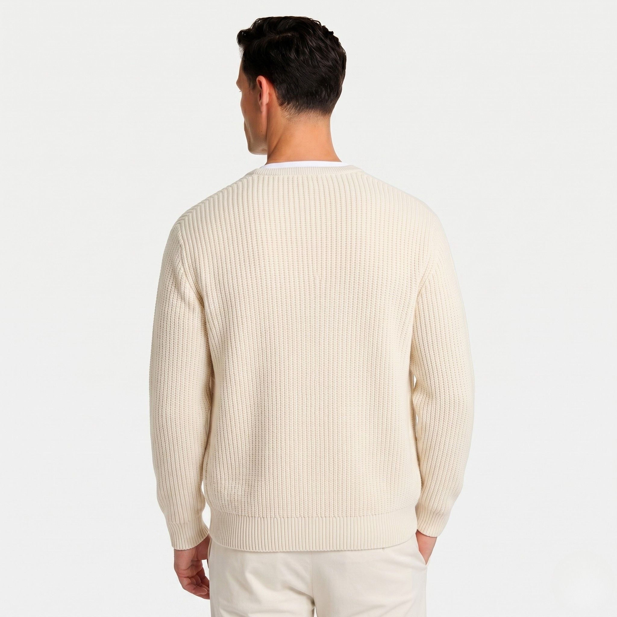 Men's Knit Cardigan Zip Ribbed Regular Fit
