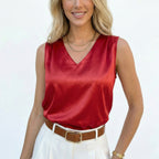 Monterelle | Women’s Satin Blouse Elegant Silky Top Smart Casual Wear