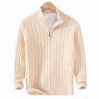 Monterelle | Men’s Half Zip Sweater Soft Knit Smart Casual Wear