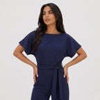 Women's Jumpsuit Tie Waist Wide Leg Relaxed Fit