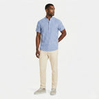 Monterelle | Men’s Striped Short Sleeve Shirt Lightweight Summer Cotton