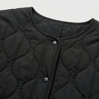Women's Quilted Jacket Snap-Button Relaxed Fit