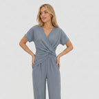 Women's Co-ord V-Neck Short Sleeve Relaxed Fit
