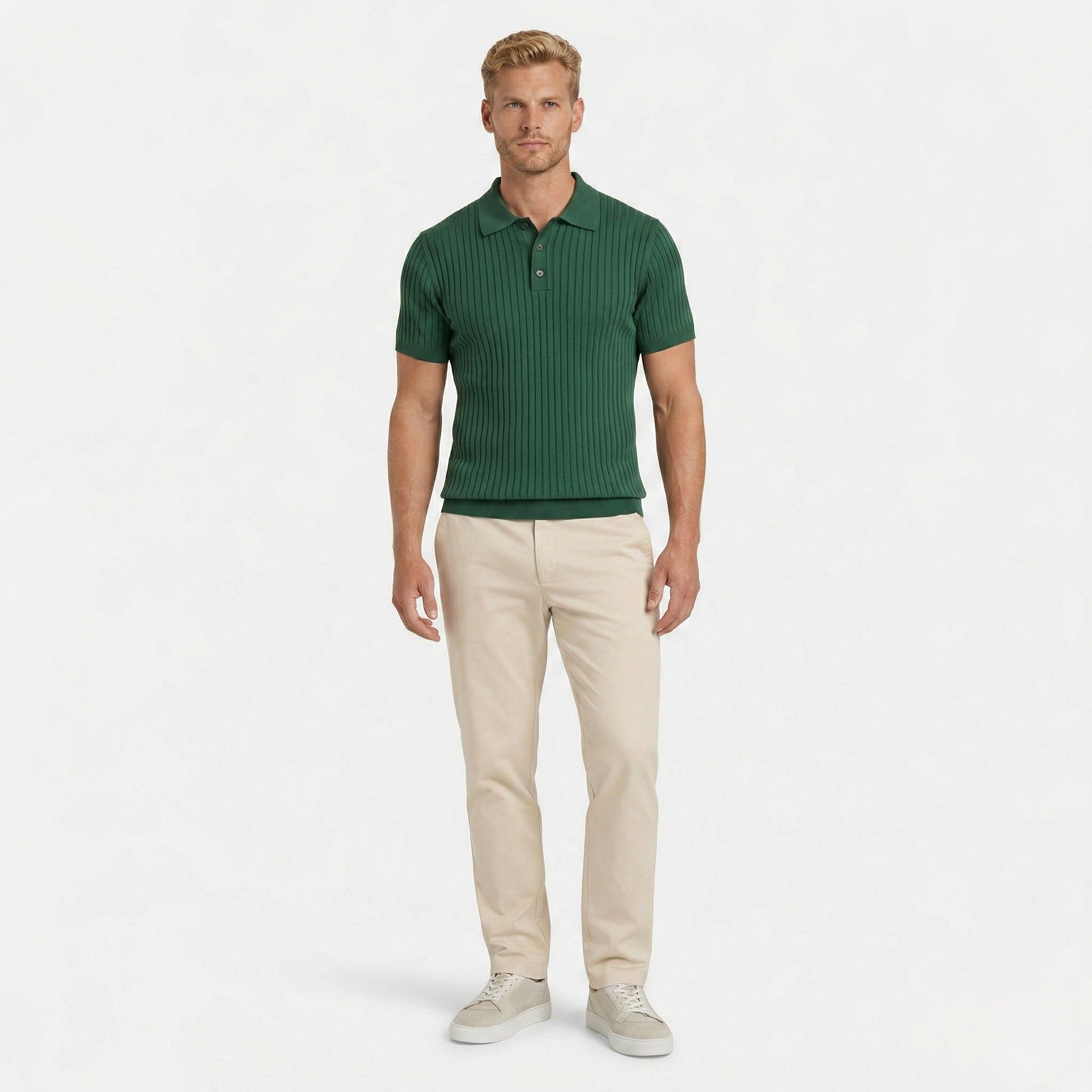 Monterelle | Men’s Cotton Knit Polo Shirt Soft Comfortable Daily Wear
