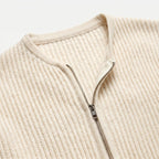Men's Knit Cardigan Zip Ribbed Regular Fit