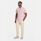 Monterelle | Men’s Striped Short Sleeve Shirt Lightweight Summer Cotton