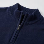 Men's Knit Jumper Quarter-Zip Funnel Neck Regular Fit