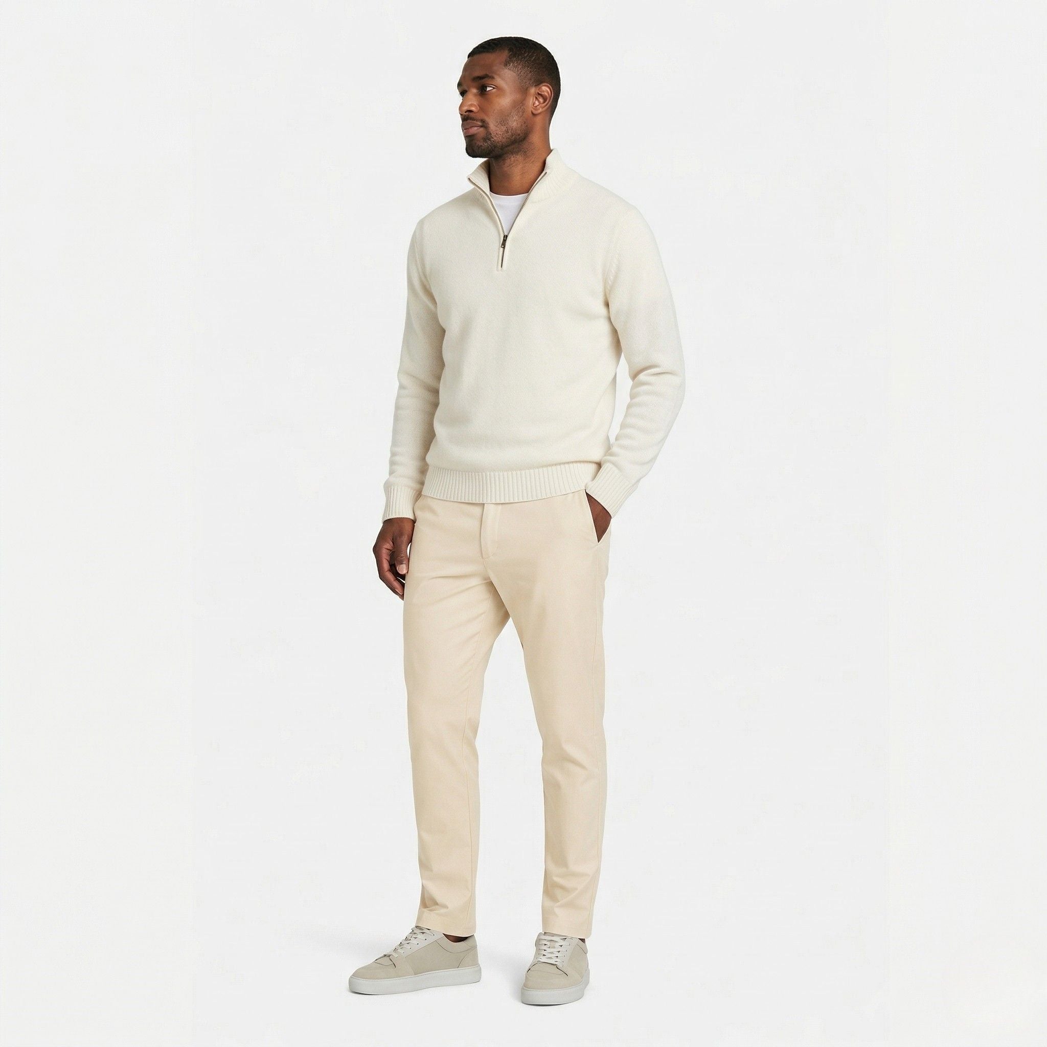 Men’s Zip Up Jumper Comfortable Knit for Daily Wear