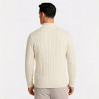 Men's Knit Jumper Cardigan Full-Zip Cable Regular Fit