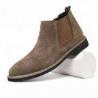 Men's Suede Chelsea Boots Elastic Side Panel