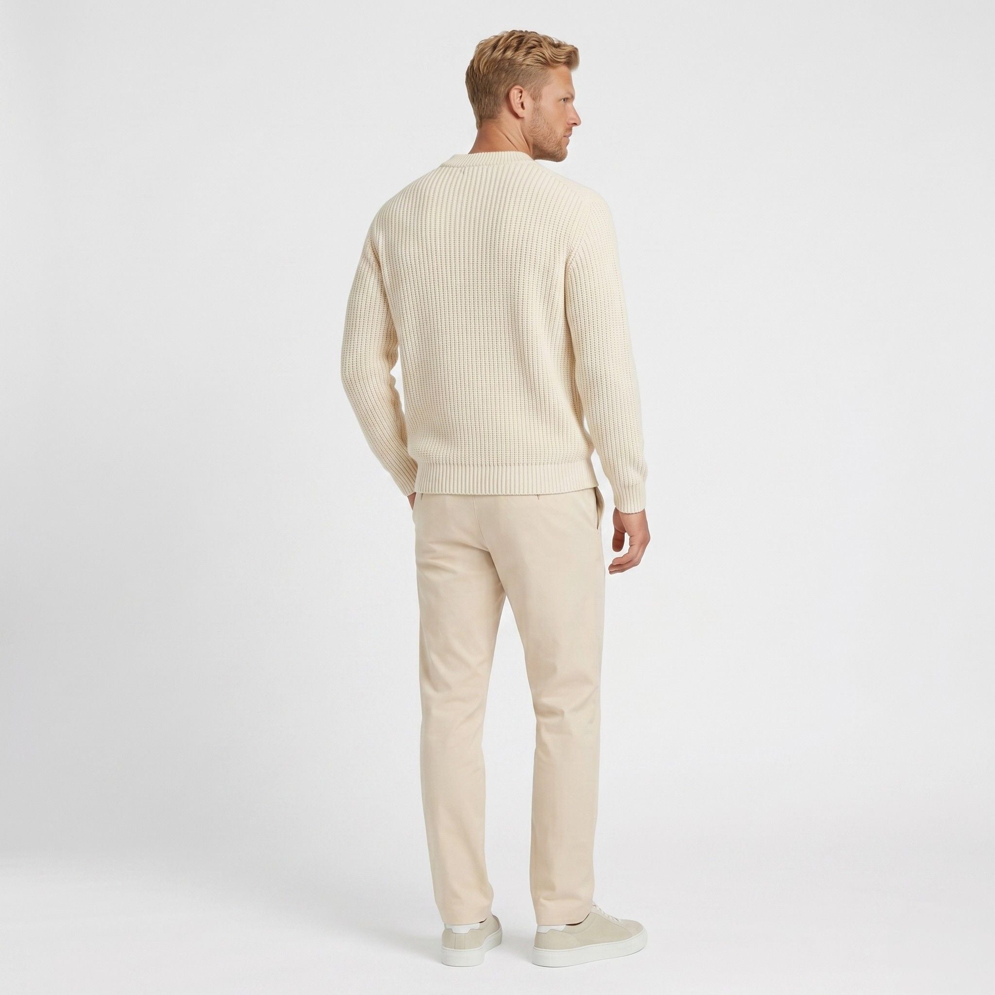 Men's Jumper V-Neck Ribbed Regular Fit