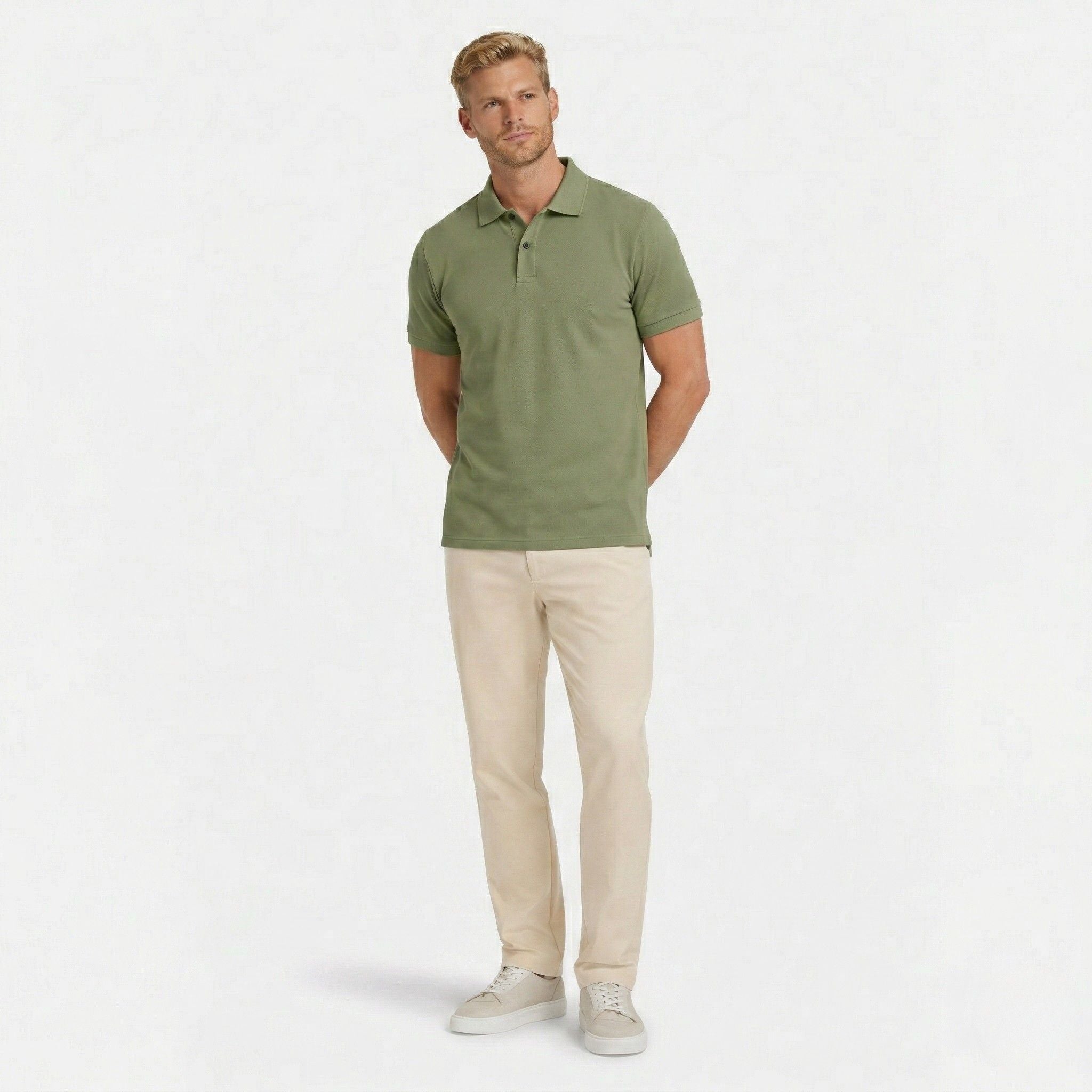 Men’s Breathable Polo Shirt Comfortable Cotton Daily Outfit