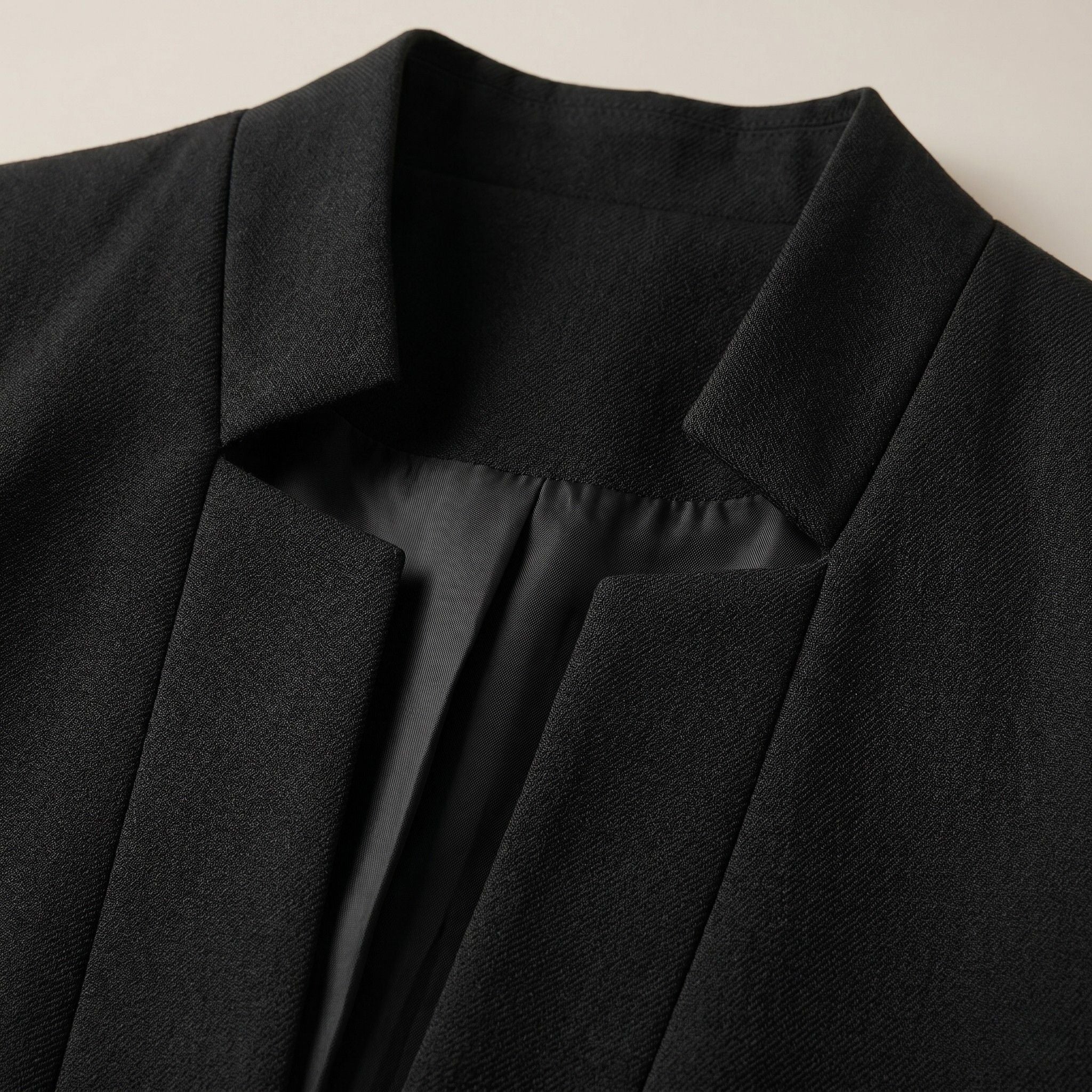 Women's Blazer Collarless Open-Front Longline Tailored Fit