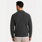 Men's Knit Polo Ribbed Quarter-Zip Relaxed Fit