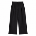 Women's High-Waist Trousers Pleated Wide-Leg Tailored Fit