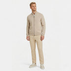 Men's Knit Cardigan Wool-Blend Zip Funnel Neck Regular Fit