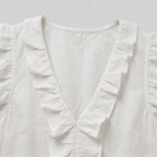 Women's Ruffle Maxi Dress Sleeveless Relaxed Fit