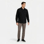 Men's Long Sleeve Overshirt Snap-Button Regular Fit