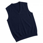 Men's Fine Knit Jumper Vest V-Neck Regular Fit