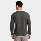 Men's Henley Shirt Long Sleeve Regular Fit