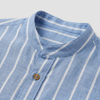 Monterelle | Men’s Striped Short Sleeve Shirt Lightweight Summer Cotton