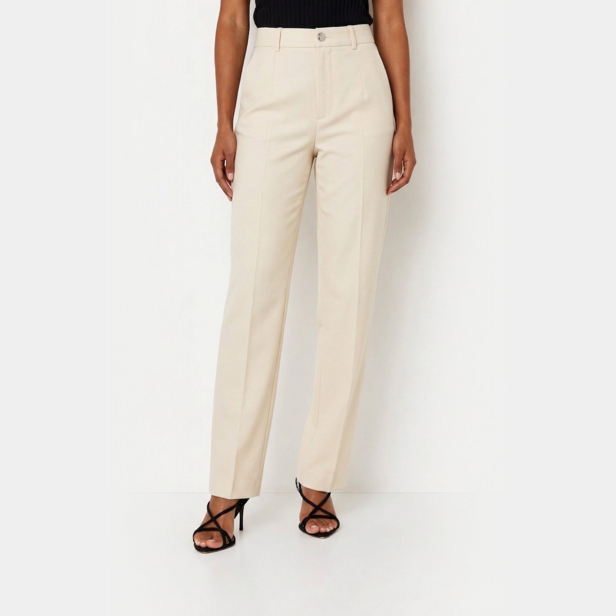 Women's High Waist Trousers Front Seam Tailored Fit