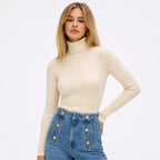 Women's Ribbed Skivvy Jumper Long Sleeve