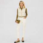 Women's Cropped Puffer Vest Zip-Up Regular Fit