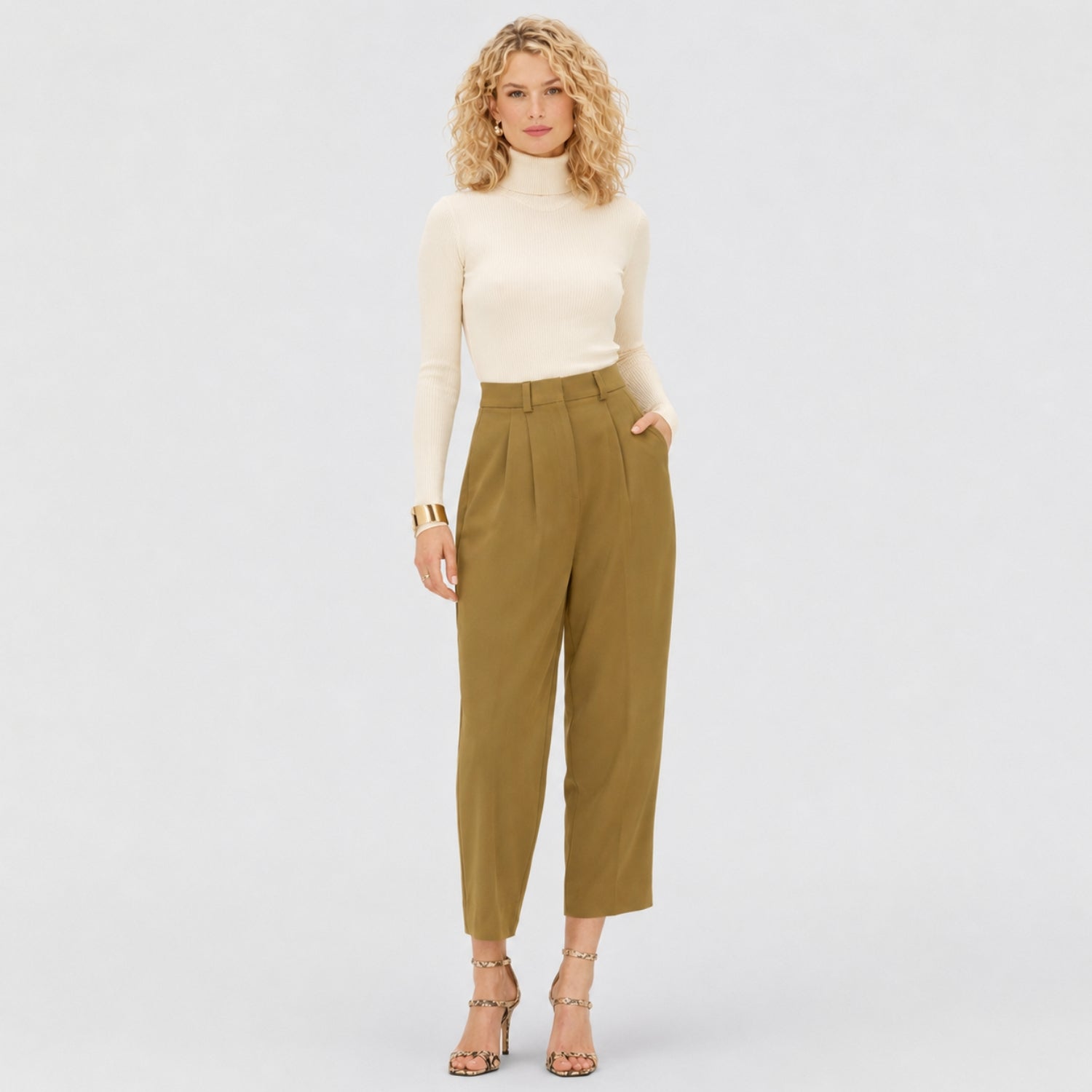 Women's Ribbed Skivvy Jumper Long Sleeve