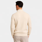 Men's Knit Cardigan Full-Zip Funnel Neck Ribbed Regular Fit
